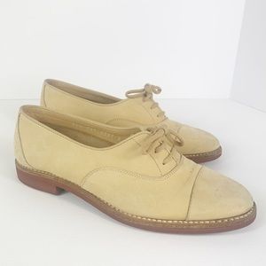 Gucci Authentic Women’s Lace Up Leather & Suede Tan Shoes. Size 6.5/36.5 B.